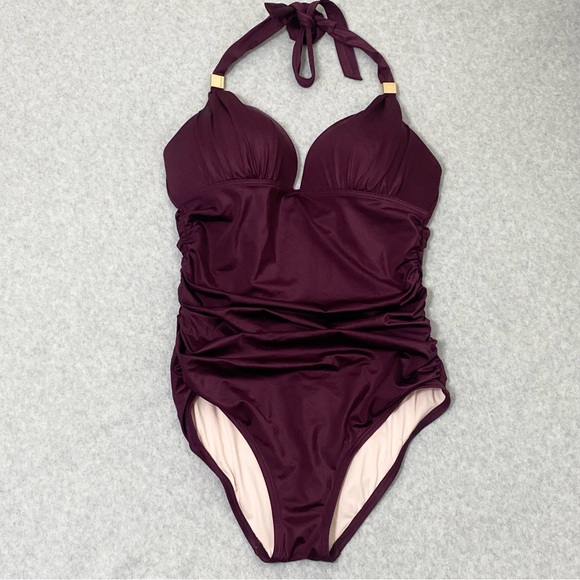 Victoria's Secret Other - VS Victoria’s Secret The Forever One Piece Bathing Suit Womens L Deep Purple